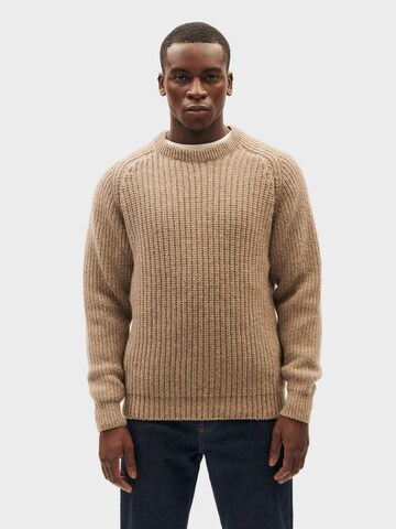 Pullover ' NEO ' di Thinking MU in beige: frontale
