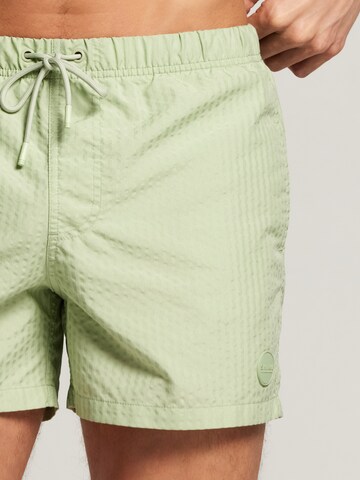 Shiwi Swimming shorts 'SEERSUCKER' in Green