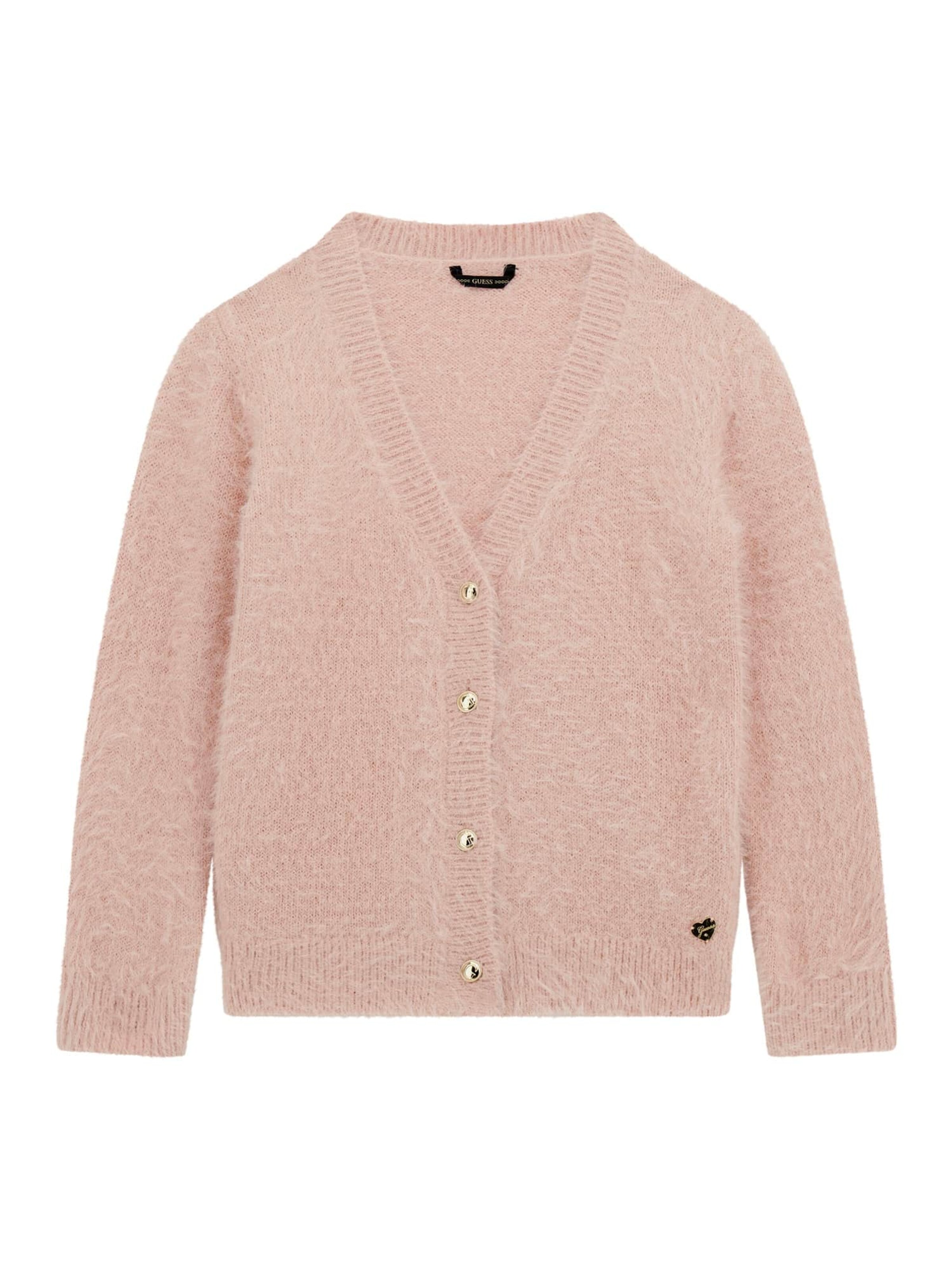 GUESS Knit Cardigan in Pink: front