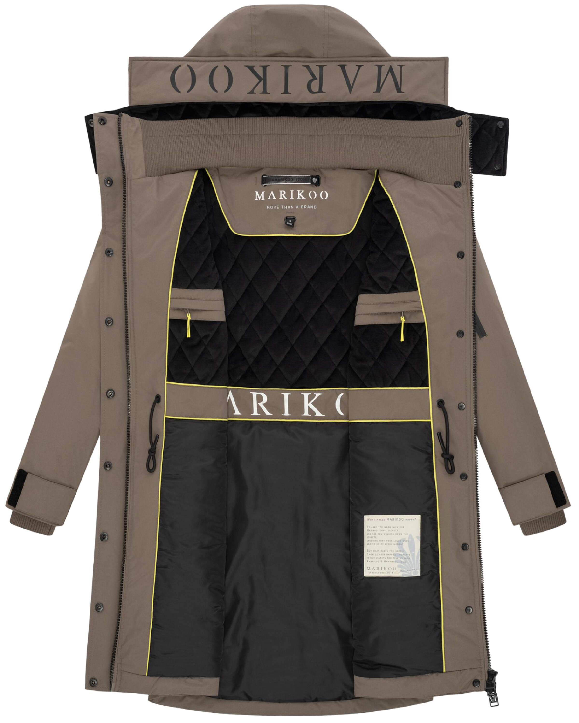 MARIKOO Talvemantel 'Anoukaa 16', värv pruun