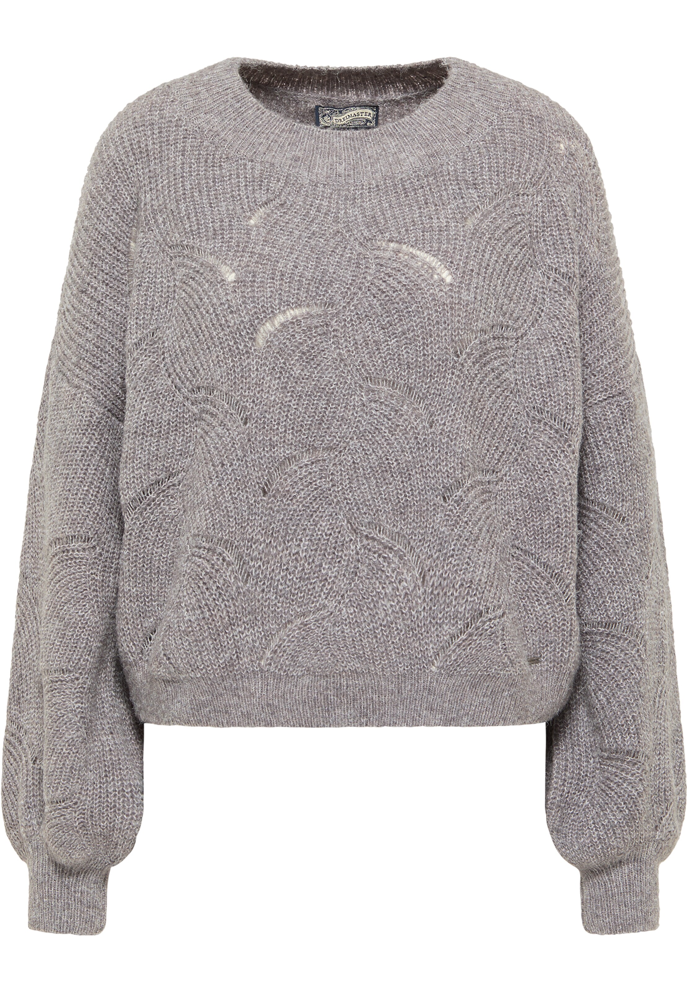 Frauen Pullover & Strick DreiMaster Vintage Pullover in Graumeliert - TT71183
