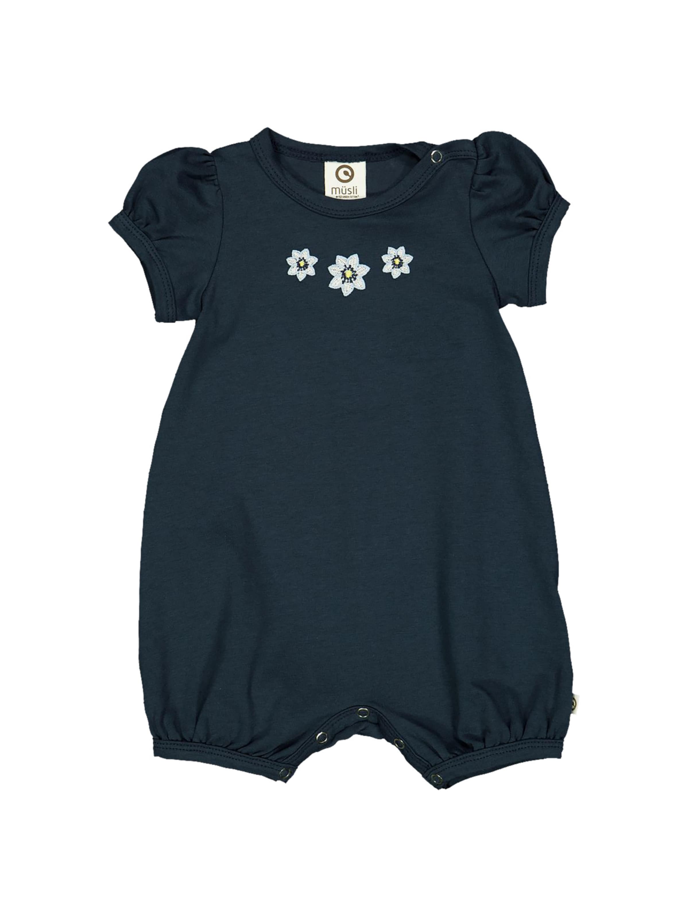 Müsli by GREEN COTTON Overall in Schwarz: Vorderseite