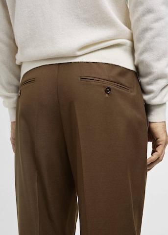 MANGO MAN Slim fit Pants 'Boston-i' in Brown