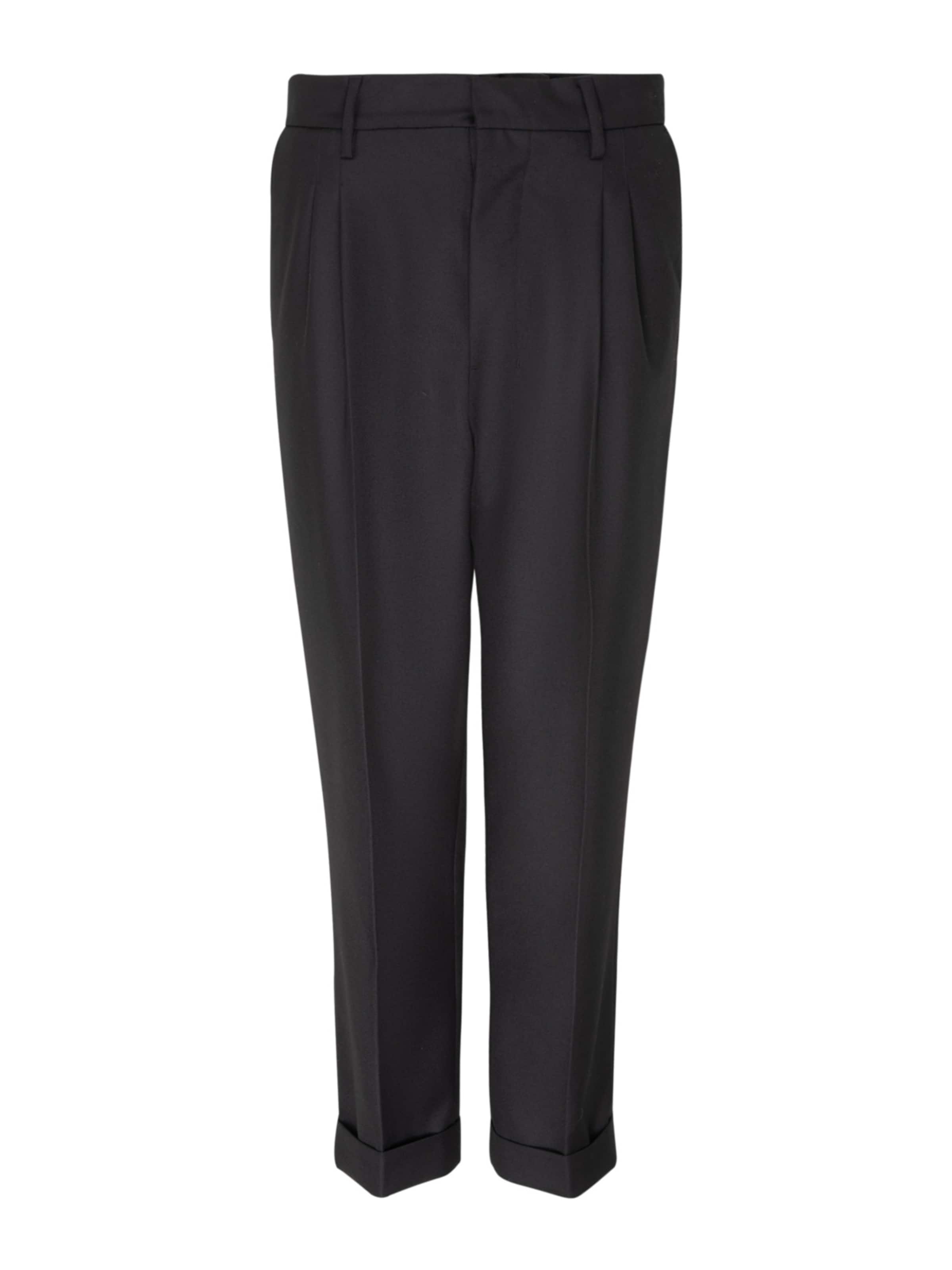 Regular Pantalon à plis Studio Seidensticker en noir : devant