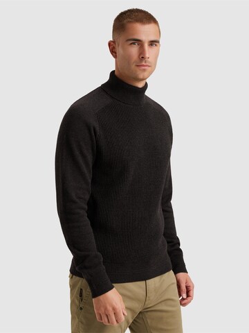 PME Legend Pullover 'Turtleneck pullover with texture' i grå