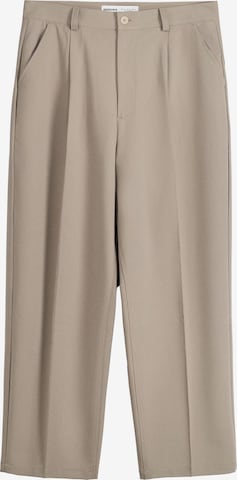 Pantalon à pince Bershka en gris : devant