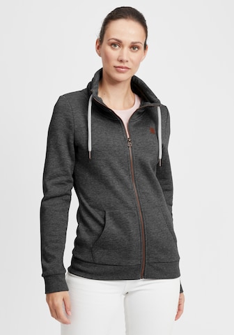 Oxmo Zip-Up Hoodie 'Vicky' in Grey: front