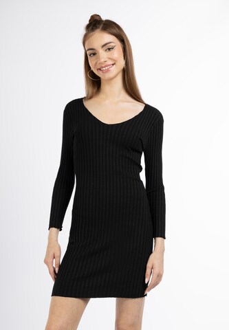 myMo ROCKS Knitted dress in Black: front