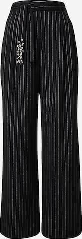 Fabienne ChapotWide Leg/ Široke nogavice Hlače s naborima 'Charlie' - crna boja: prednji dio
