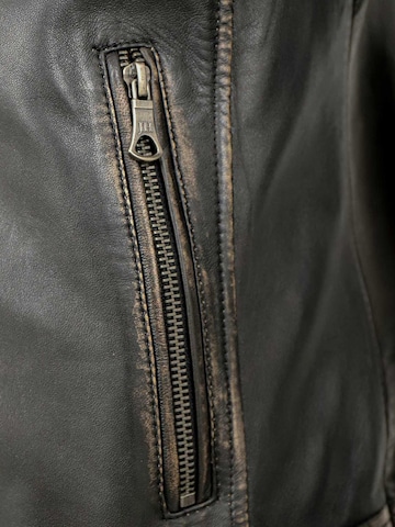 Lederjacken24 Between-Season Jacket 'Zenon-4' in Black