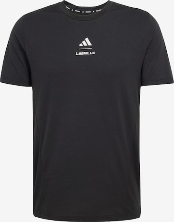 ADIDAS PERFORMANCE Performance shirt 'Les Mills' in Black: front