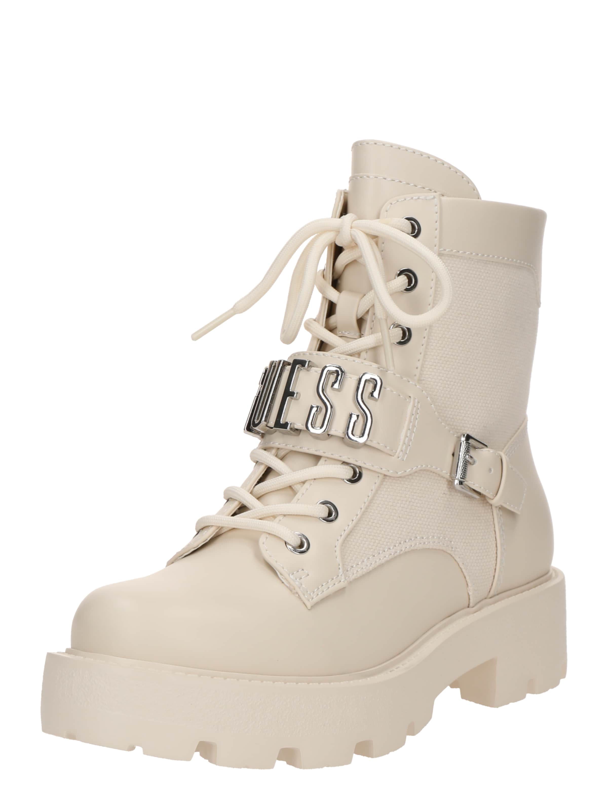 GUESS Μποτάκι με κορδόνια &#x27;Yanzy2&#x27; σε μπεζ: μπροστά