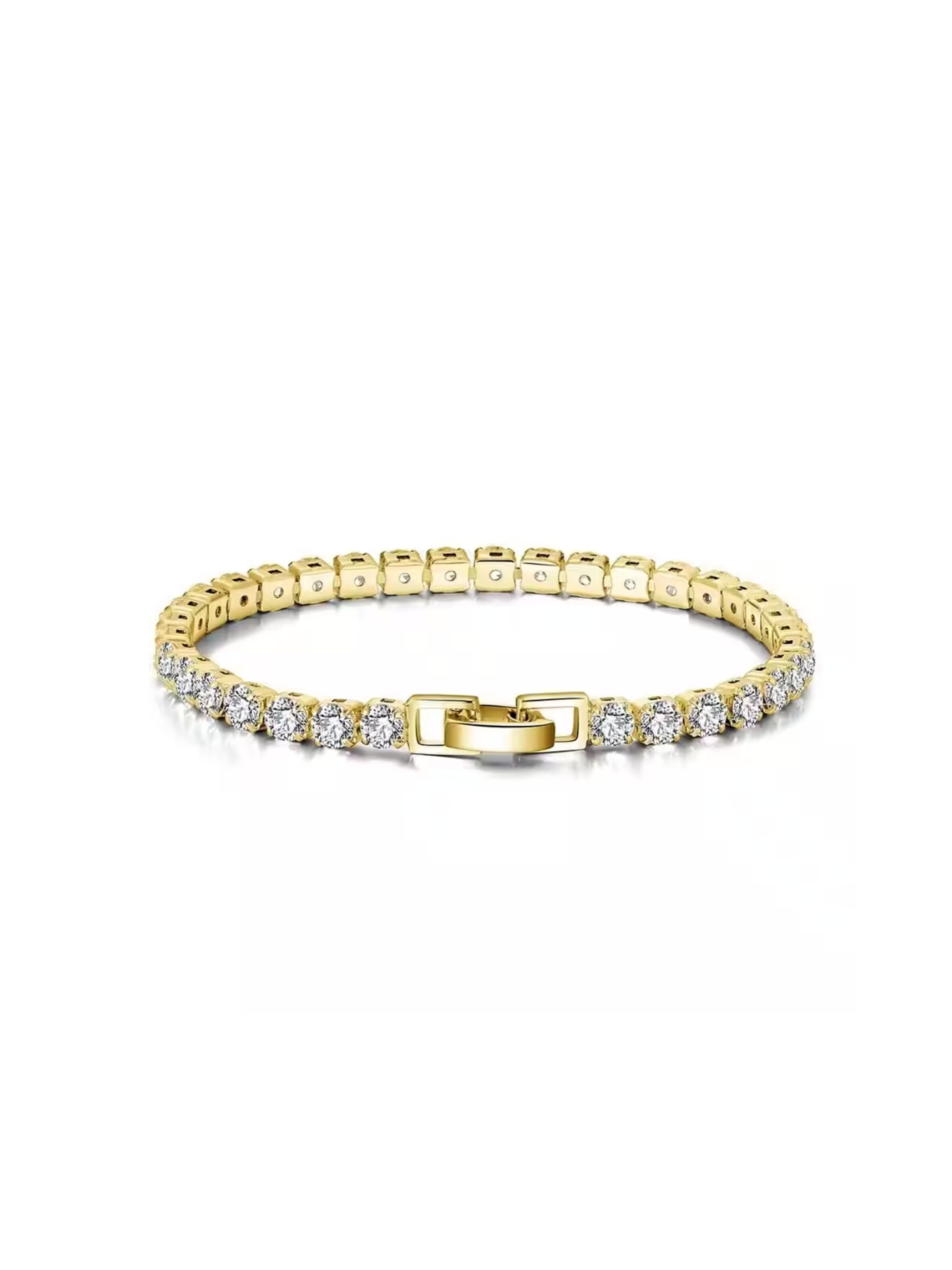 ROUGEMONT Jewellery Bracelet 'Funkelndes Tennisarmband 925 Sterling Silber 18cm' in Gold: front