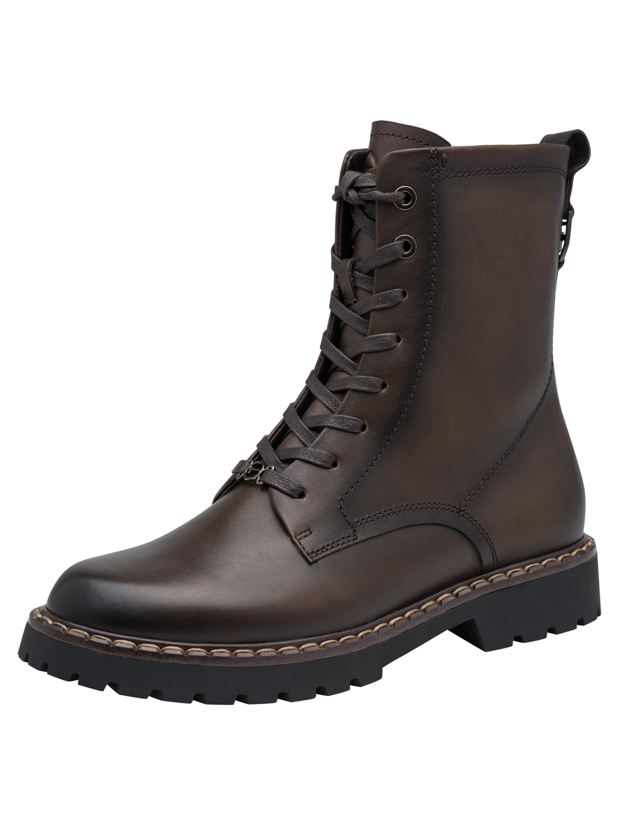Tamaris Bottines à lacets en 36 en moka, Vue avec produit