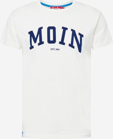 Derbe Shirt 'Moin' in Weiß: predná strana