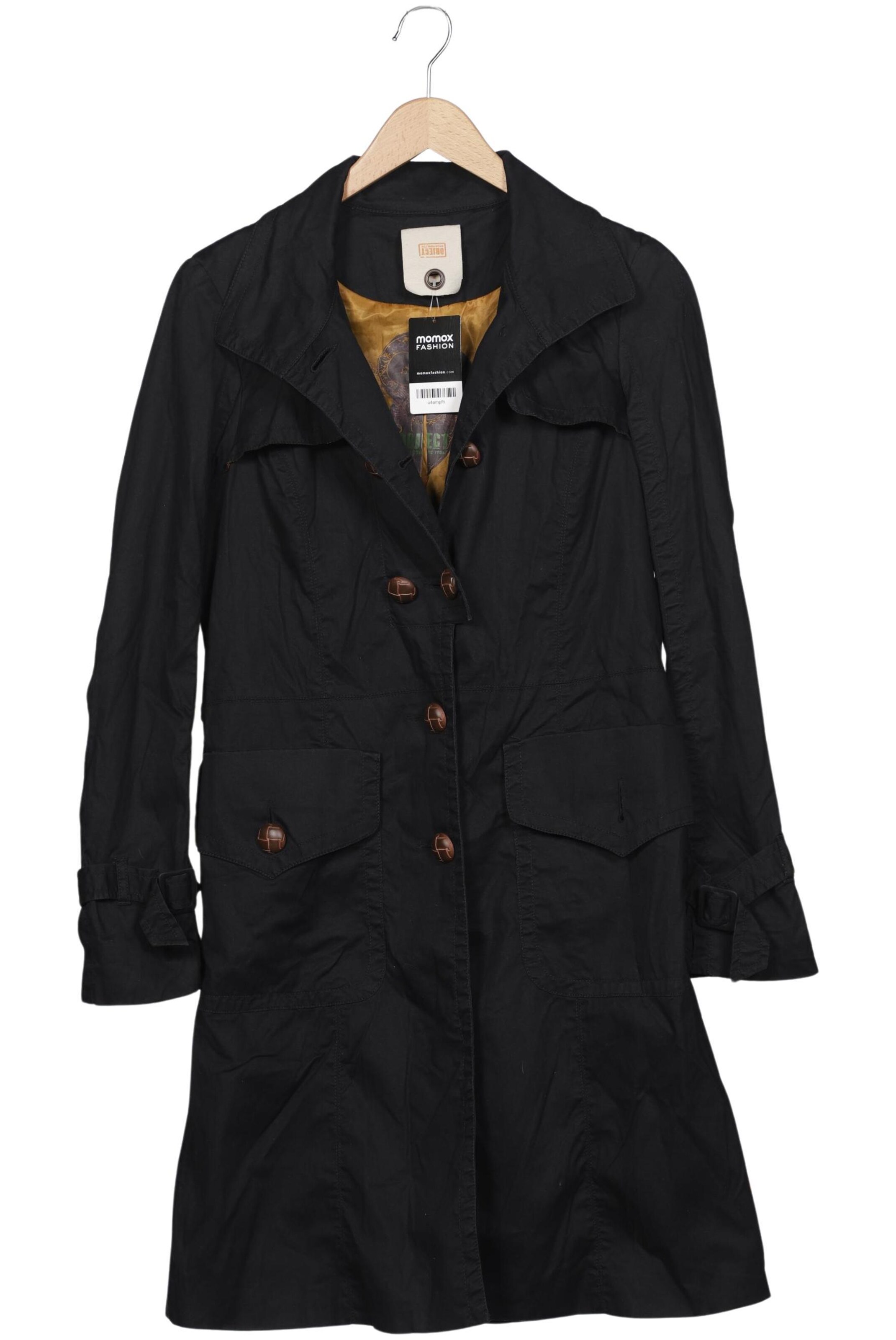 OBJECT Mantel XL in Schwarz: Vorderseite