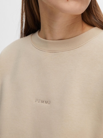 Sweat-shirt SELECTED FEMME en beige