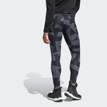 ADIDAS TERREX Skinny Sporthose in Grau