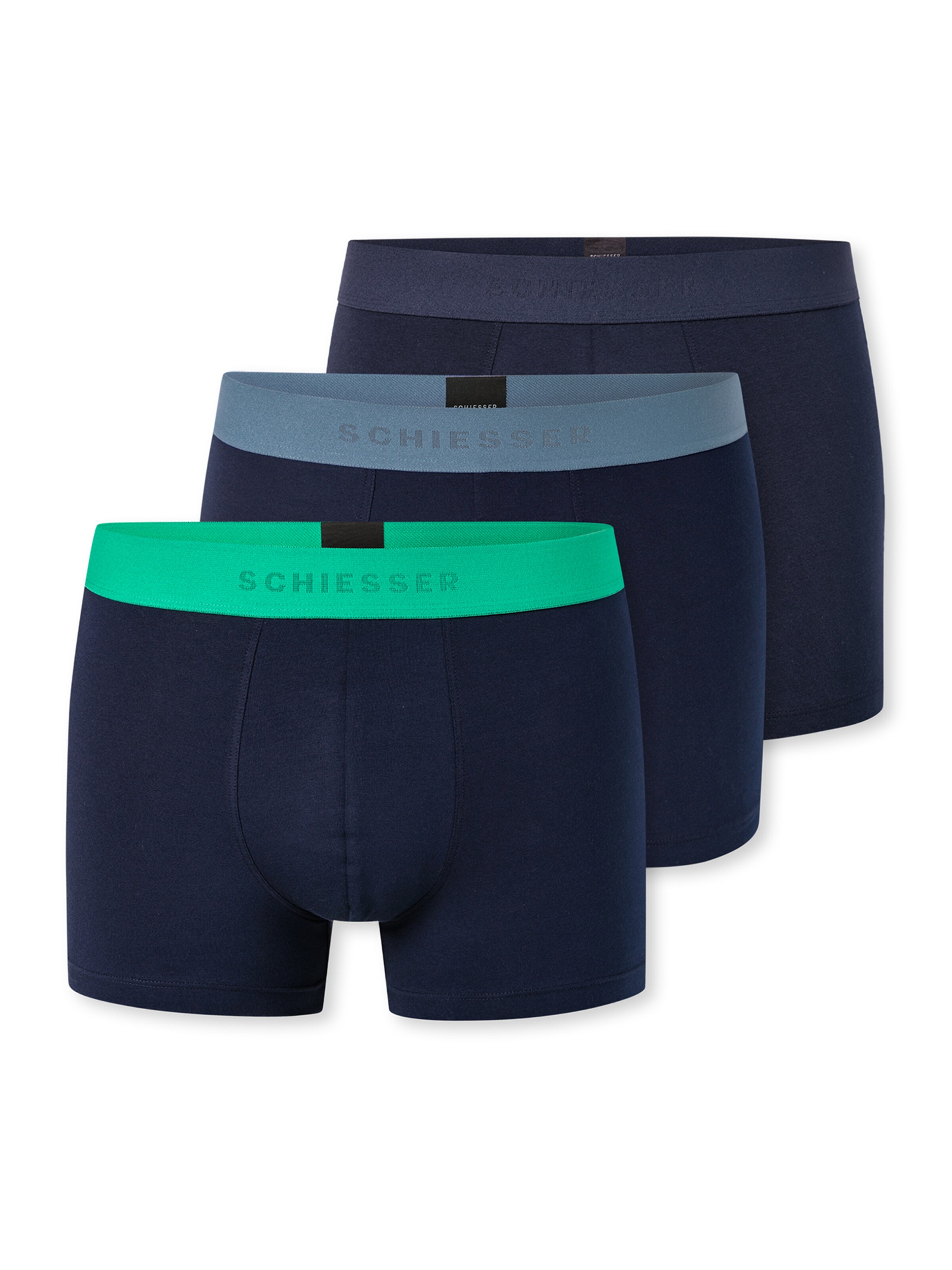 SCHIESSER Boxer shorts ' 95/5 Multi ' in Blue: front