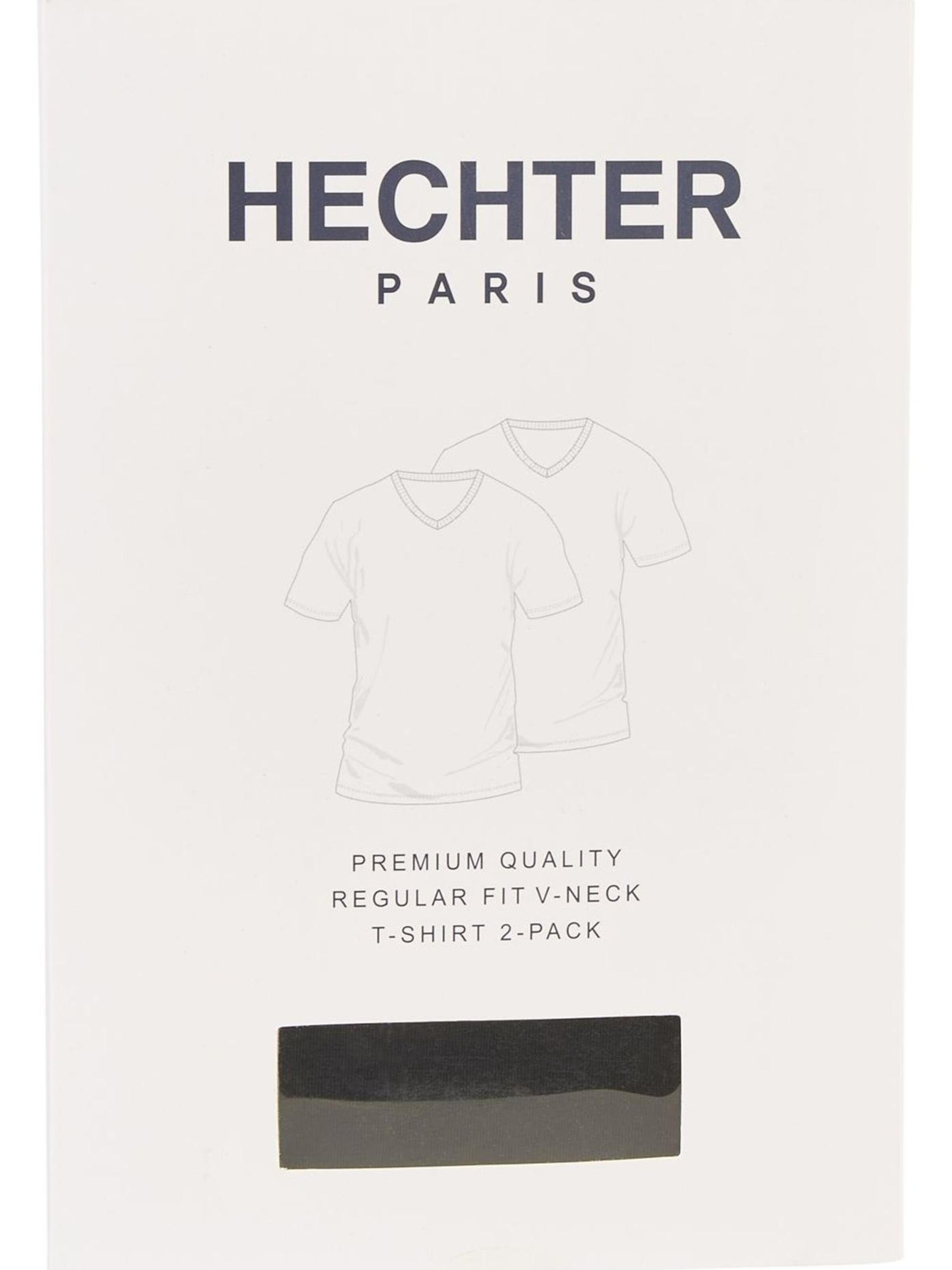 Daniel Hechter Shirt 'Daniel Hechter - Regular Fit -  Doppelpack Herren Kurzarm T-Shirt V-Neck/V-Ausschnitt (100902 76020)' in Black
