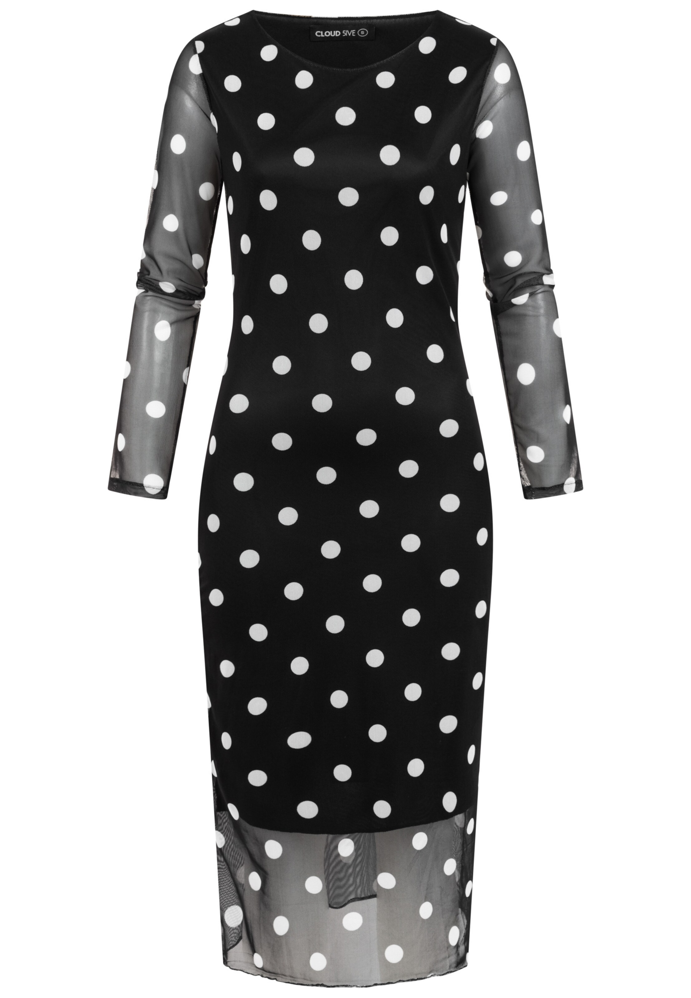 Cloud5ive Kleid in Schwarz: Vorderseite