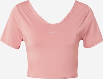 NIKE Функциональная футболка 'ONE CLASSIC' в Ярко-розовый: спереди