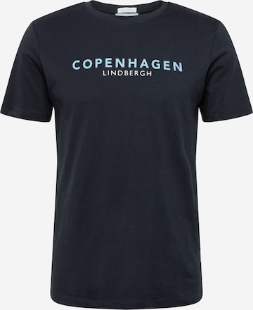 Lindbergh T-shirt i blå: framsida