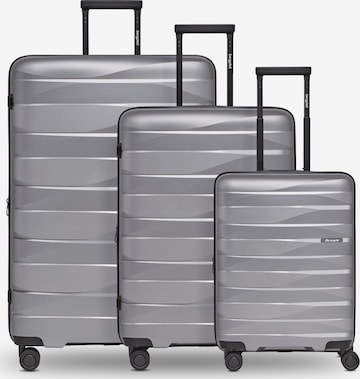 Set di valigie di Bergpfeil in argento: frontale
