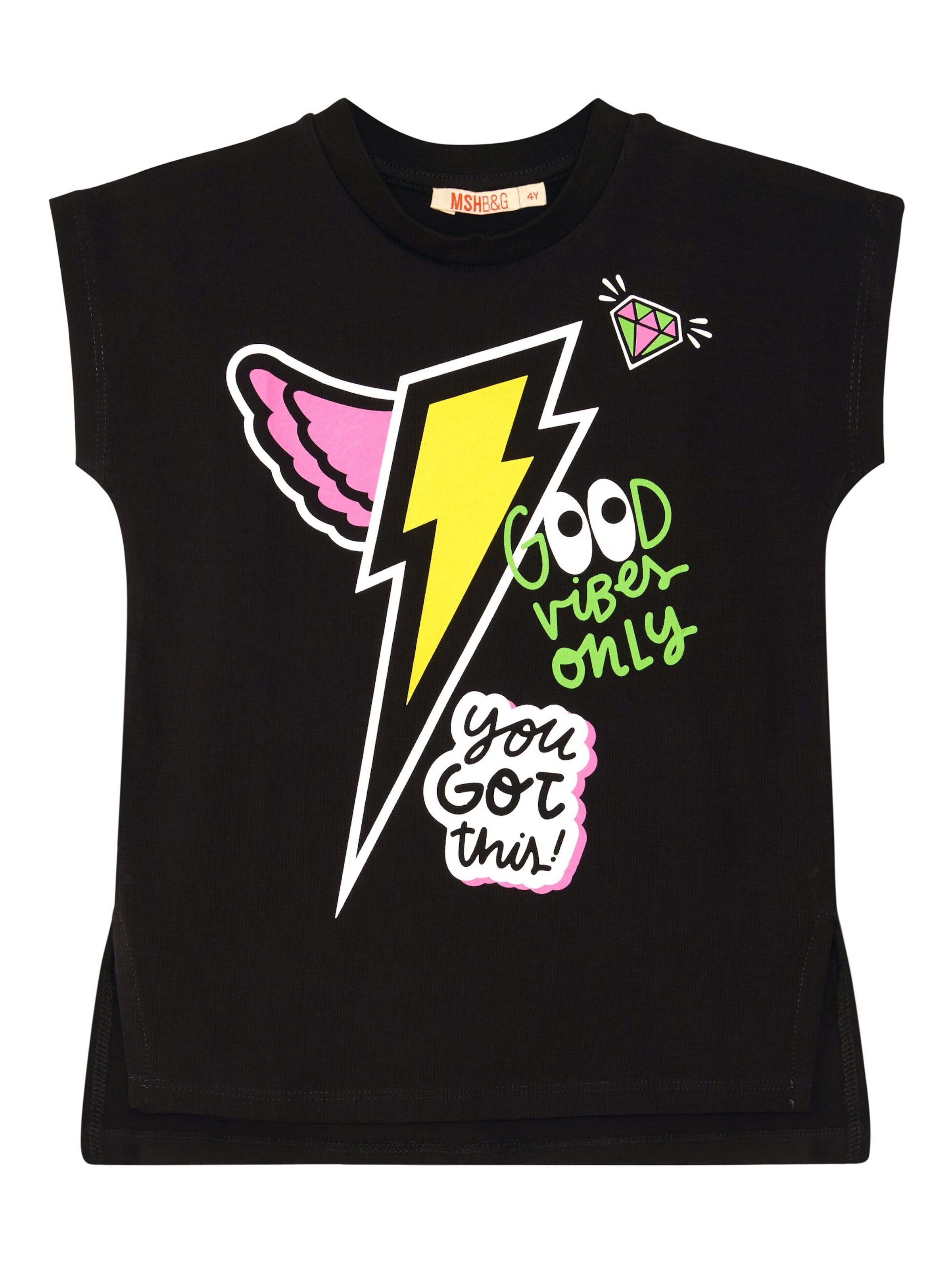 Tuta da jogging 'Good Vibes' di Denokids in nero