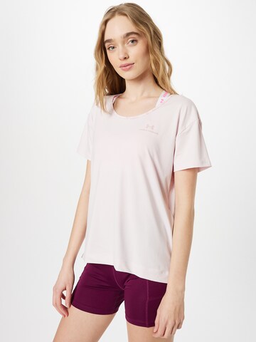 T-shirt fonctionnel UNDER ARMOUR en rose : devant