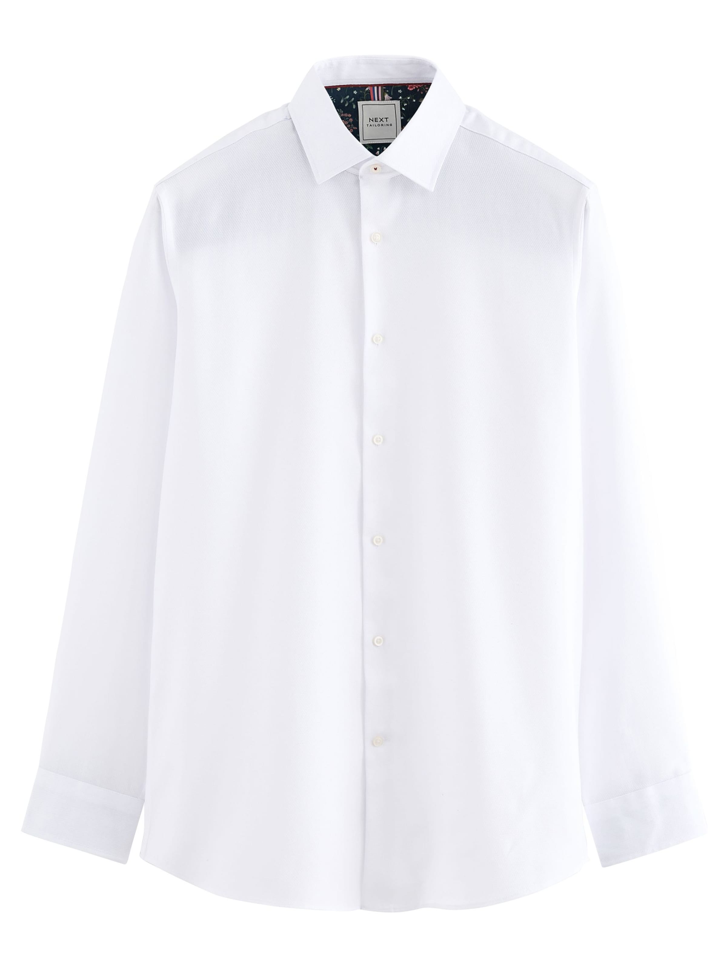 balts Next Standarta piegriezums Biroja krekls: no priekšpuses