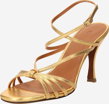 Polo Ralph Lauren - Sandalias con hebilla en oro: frente