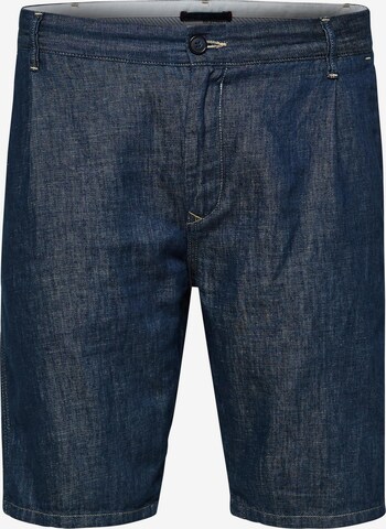 SELECTED HOMME Regular Bandplooi jeans 'Clay' in Blauw: voorkant