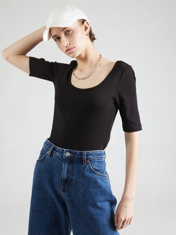 QS Shirt in Schwarz: Vorderseite