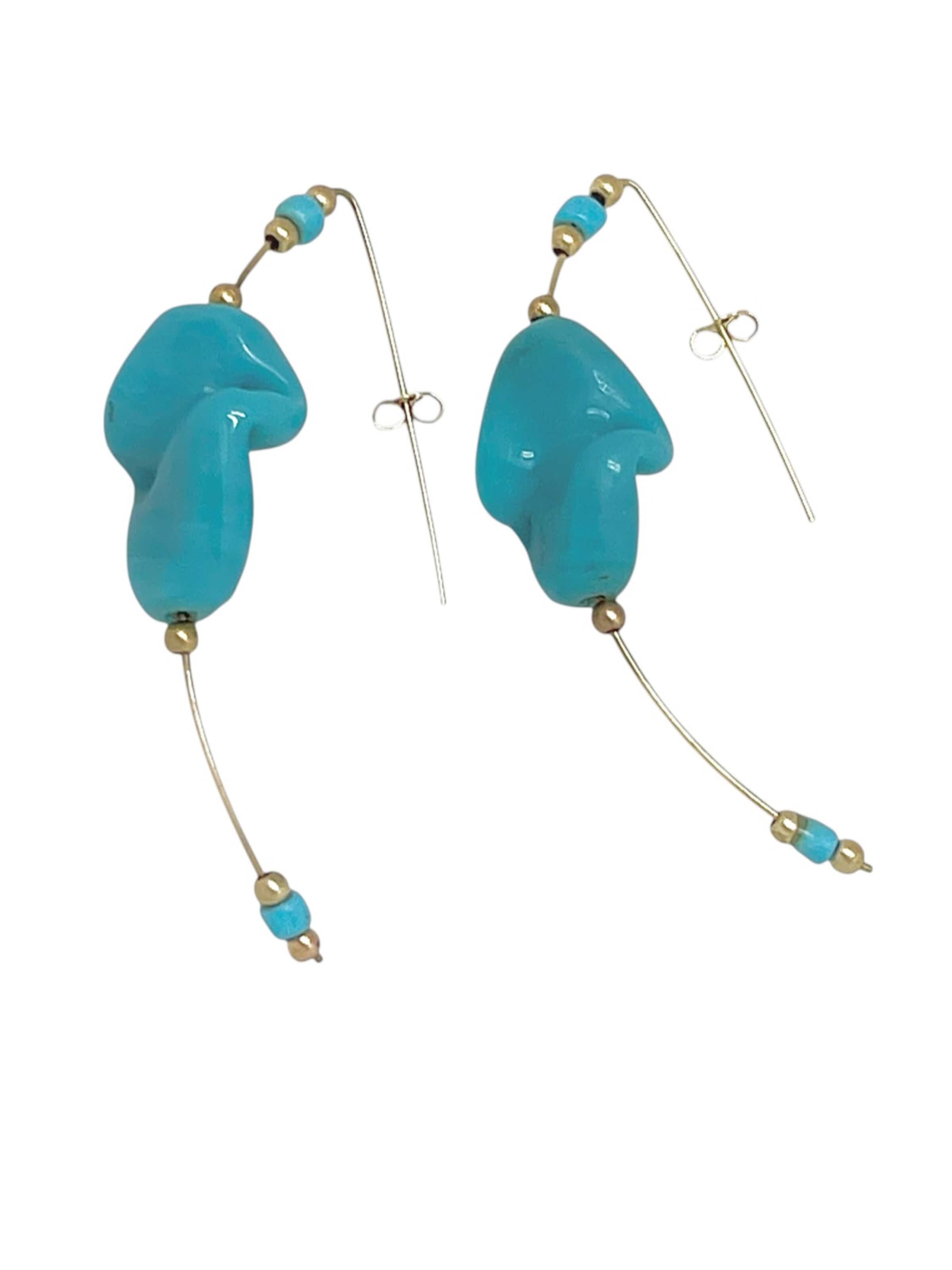 Gloria Mago Earrings 'Arco Max' in Blue