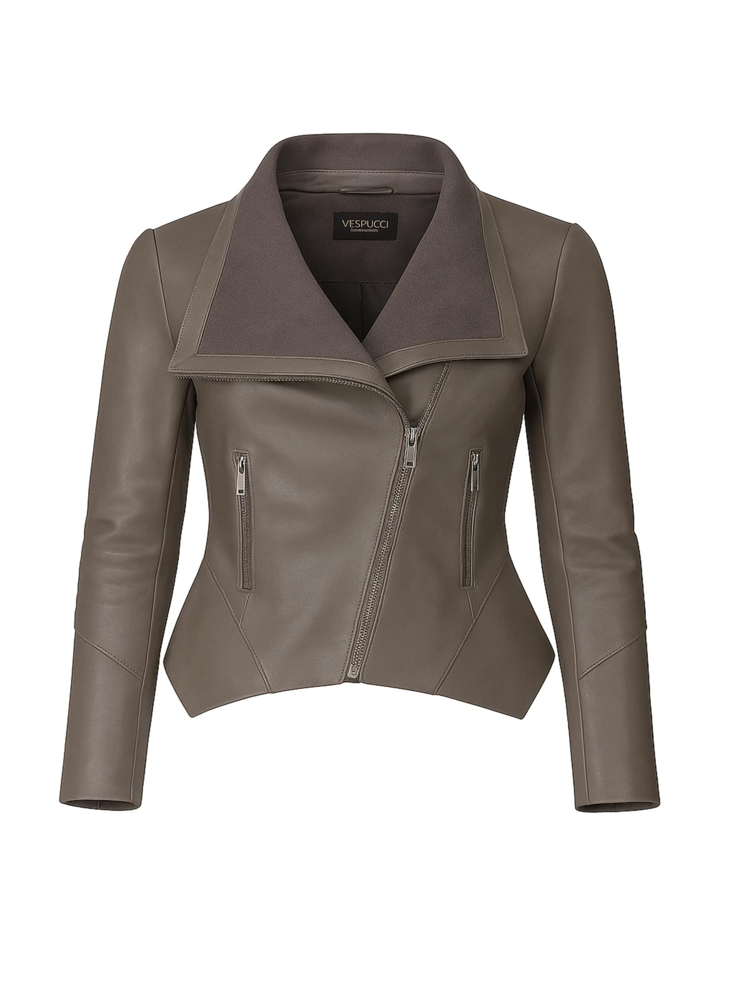 VESPUCCI BY VSP Winter Jacket 'Ella' in Grey: front
