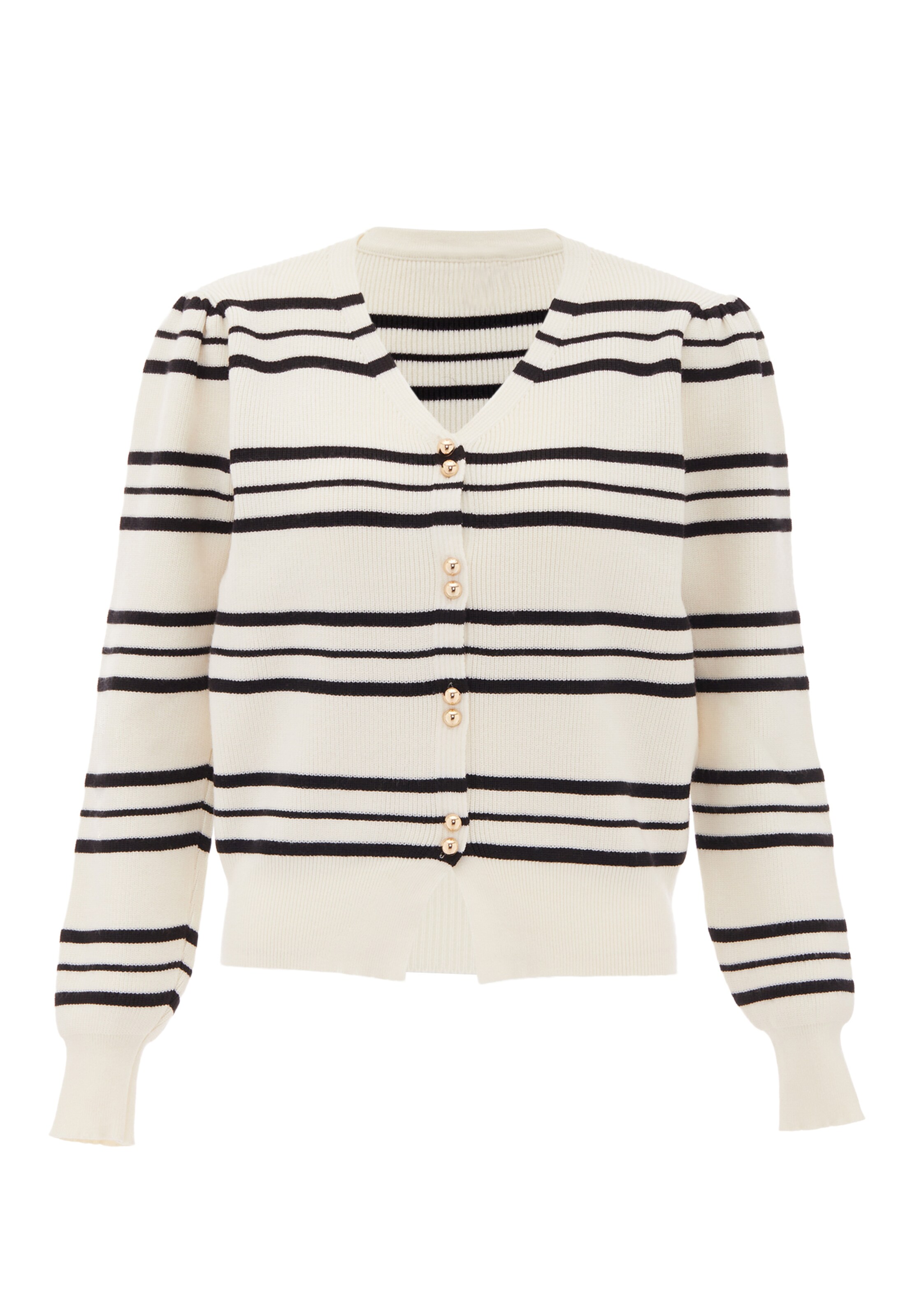 NAEMI Knit cardigan in White: front