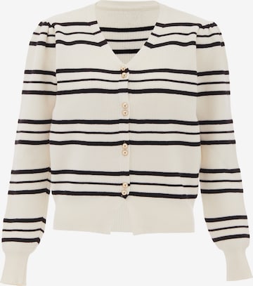 NAEMI Knit cardigan in White: front