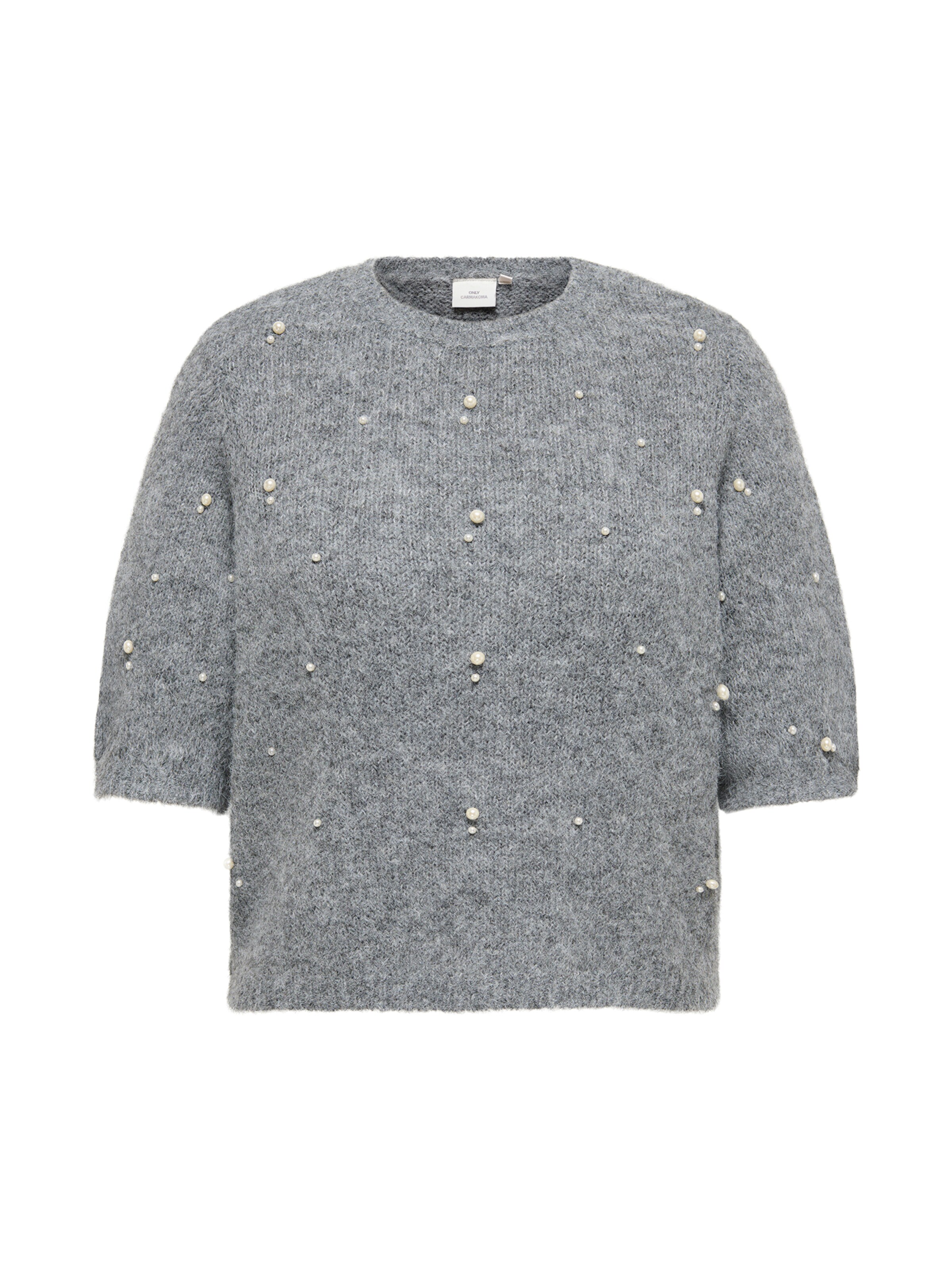 ONLY Carmakoma Pullover 'CARDOLLY' in Grau: Vorderseite