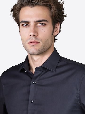 PIERRE CARDIN Regular Fit Hemd in Schwarz