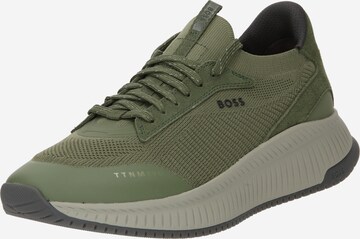 BOSS Sneakers 'Slon' in Green: front