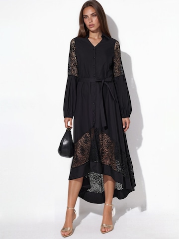 Robe-chemise MSN Collection en noir : devant