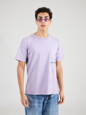 REPLAY Koszulka w kolorze fioletowy: przód