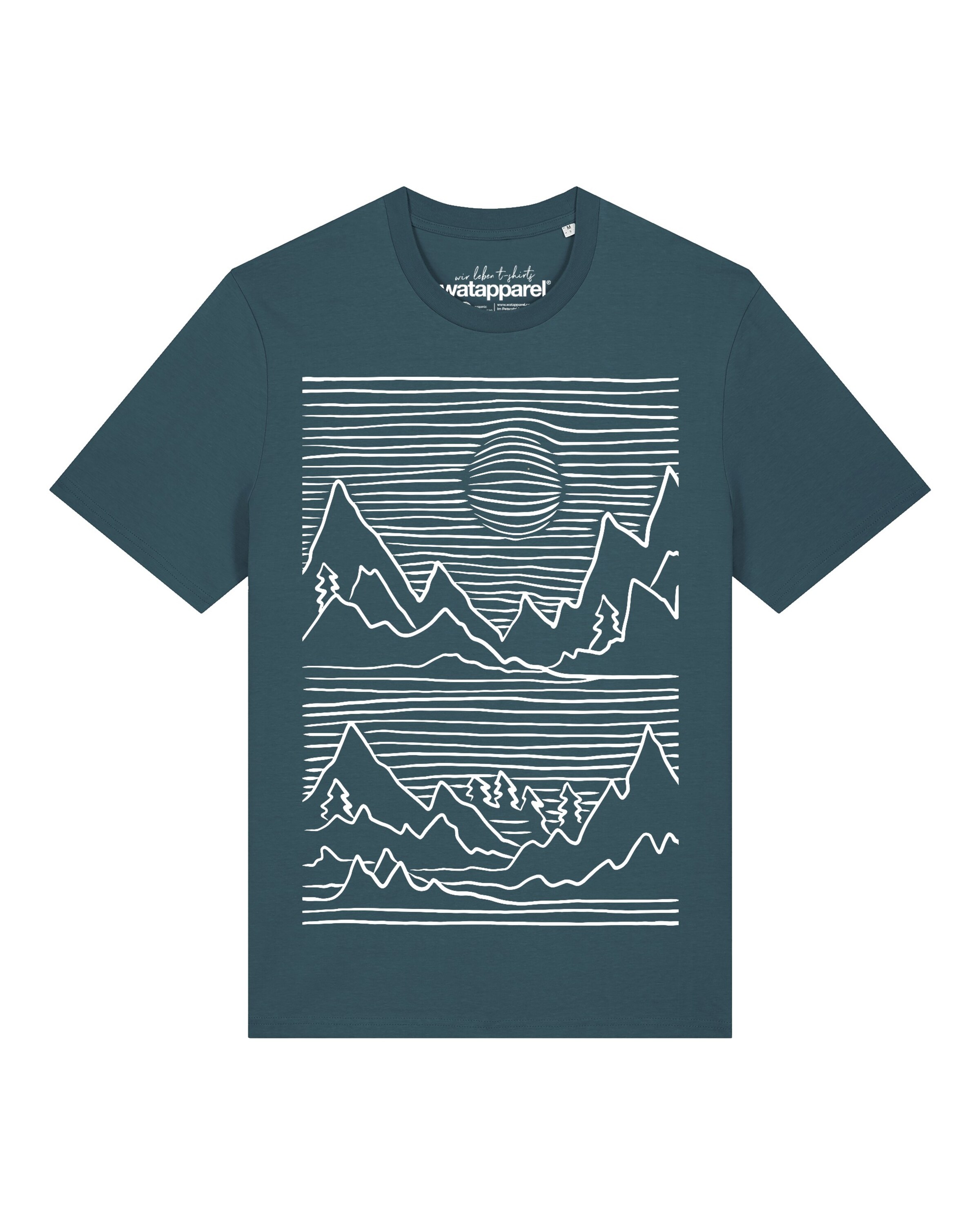 T-Shirt 'Mountains' Watapparel en vert : devant