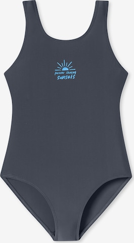 SCHIESSER Badpak ' Aqua Teens Girl ' in Grijs: voorkant