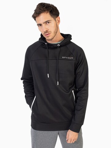 Sweat de sport Spyder en noir : devant