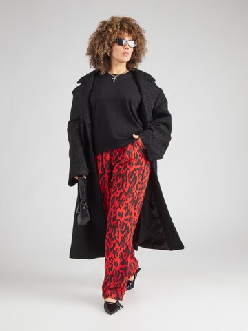 ONLY Carmakoma Wide leg Trousers 'CARHARMONY' in Red