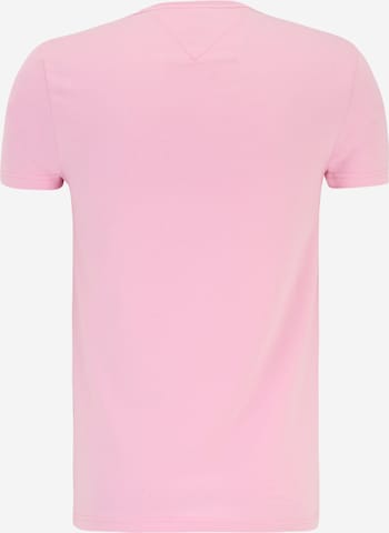 TOMMY HILFIGER Slim fit Koszulka w kolorze różowy