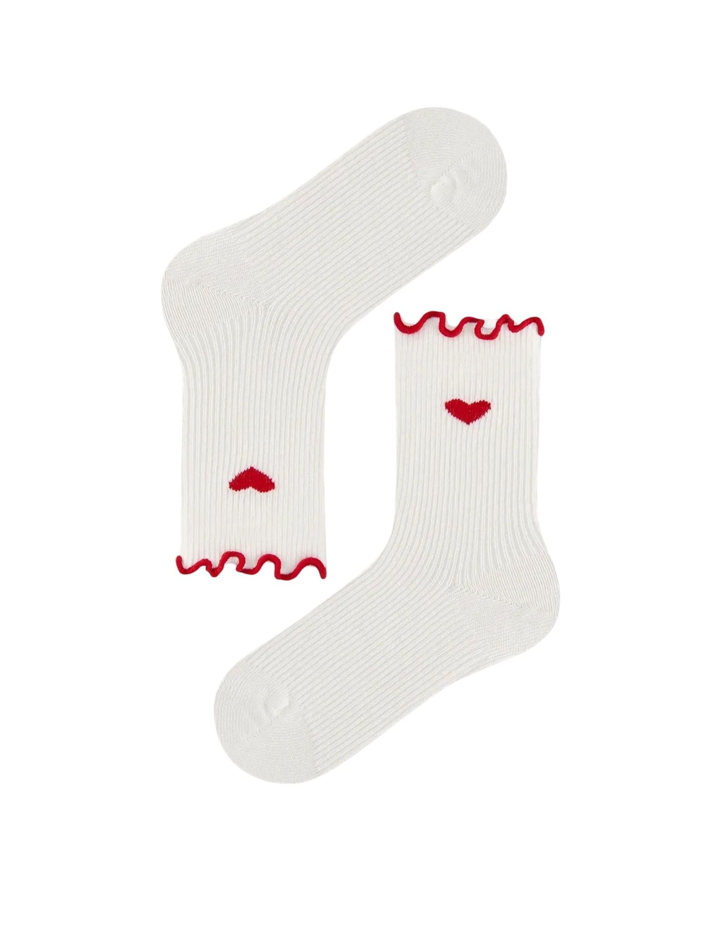 PentiČarape 'PENTI Mädchen-Herz Baumwoll 2er-Pack Socken' - bijela boja