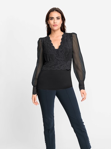 heine Blouse in Zwart: voorkant